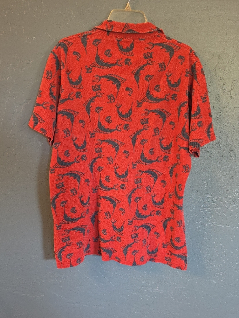VTG Polo Sport Red Short-Sleeve Printed Polo - Picture 4 of 5